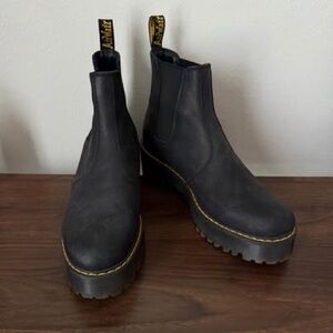 Dr. Martens Women's Nubuck Leather Platform Chelsea Boots